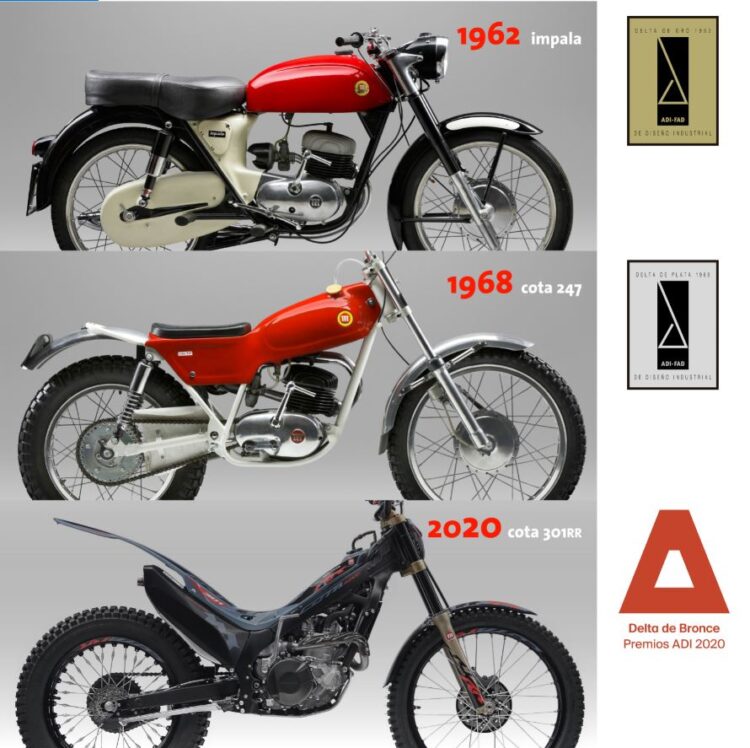 The Montesa Cota 301RR, awarded with a Delta price for industrial design!